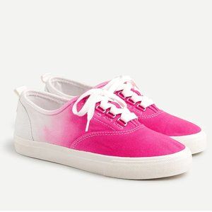 J. Crew Harbor Sneaker Dip-Dye Pink Soft Fuschia & White Ombré 9